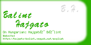 balint hajgato business card